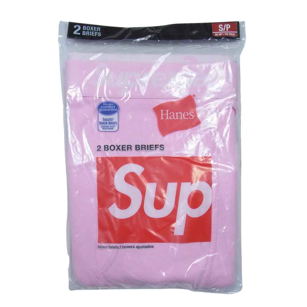 Supreme シュプリーム Hanes 21AW Boxer Briefs 2pack ヘインズ ボクサー パンツ ピンク系 S【新古品】【未使用】【中古】