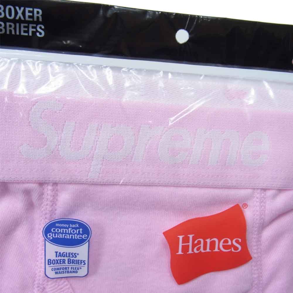 Supreme シュプリーム Hanes 21AW Boxer Briefs 2pack ヘインズ ボクサー パンツ ピンク系 S【新古品】【未使用】【中古】