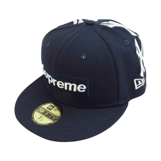Supreme シュプリーム New Era New York Yankees Box Logo Cap ニューエラ ニューヨークヤンキース ボックスロゴ キャップ ネイビー系 57.7㎝【新古品】【未使用】【中古】