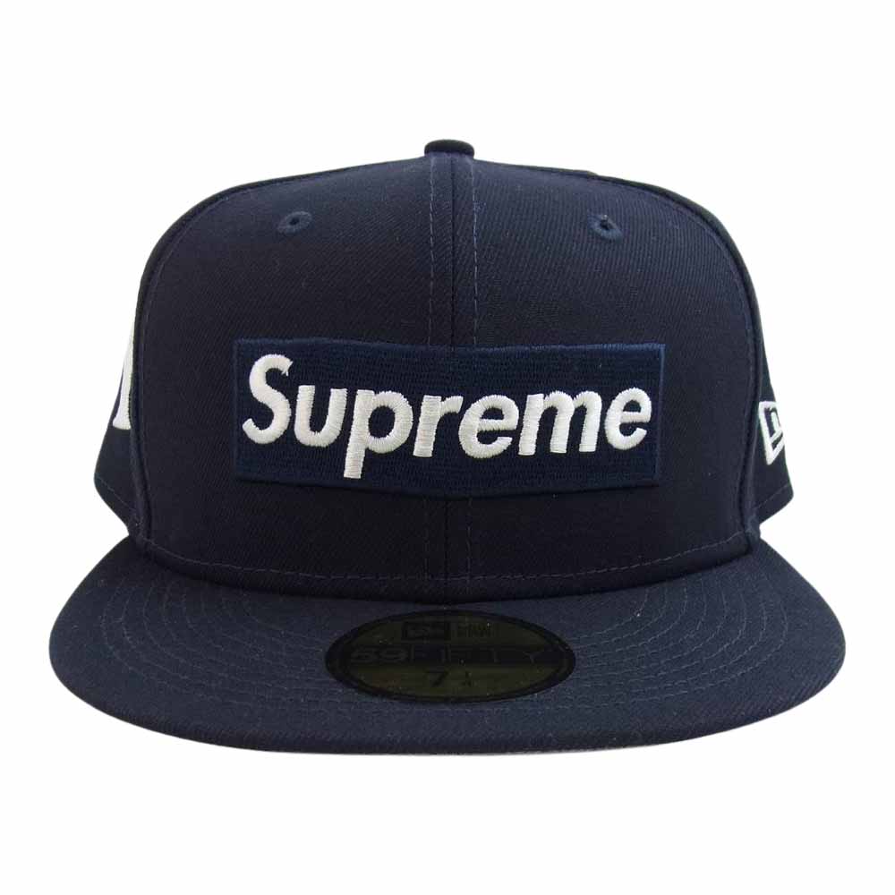 Supreme シュプリーム New Era New York Yankees Box Logo Cap ニューエラ ニューヨークヤンキース ボックスロゴ キャップ ネイビー系 57.7㎝【新古品】【未使用】【中古】