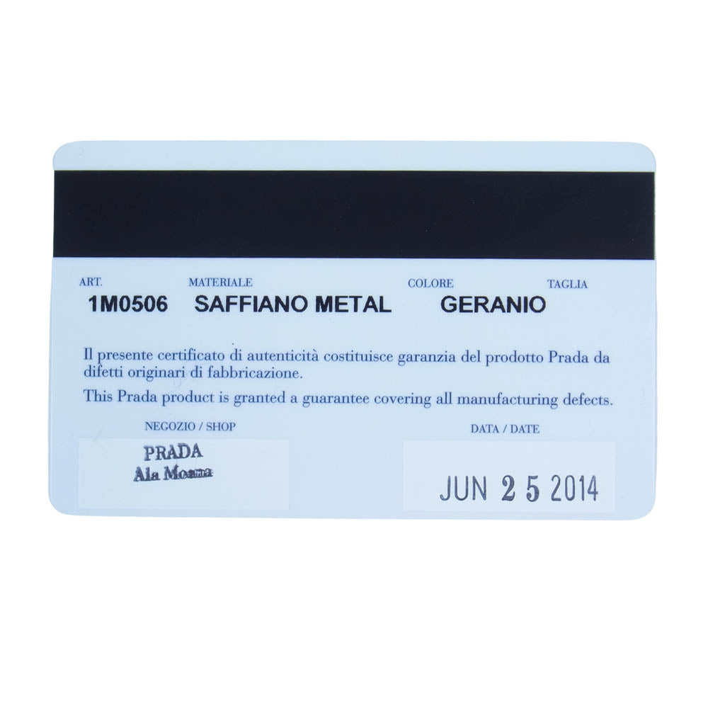 PRADA プラダ 1M0506 ギャラ付き SAFFIANO サフィアーノ ラウンドファスナー 長財布 ウォレット ピンク系【中古】