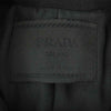 PRADA プラダ サイドプリーツ ロゴバックル ベルテッド コート ブラック系 40【中古】