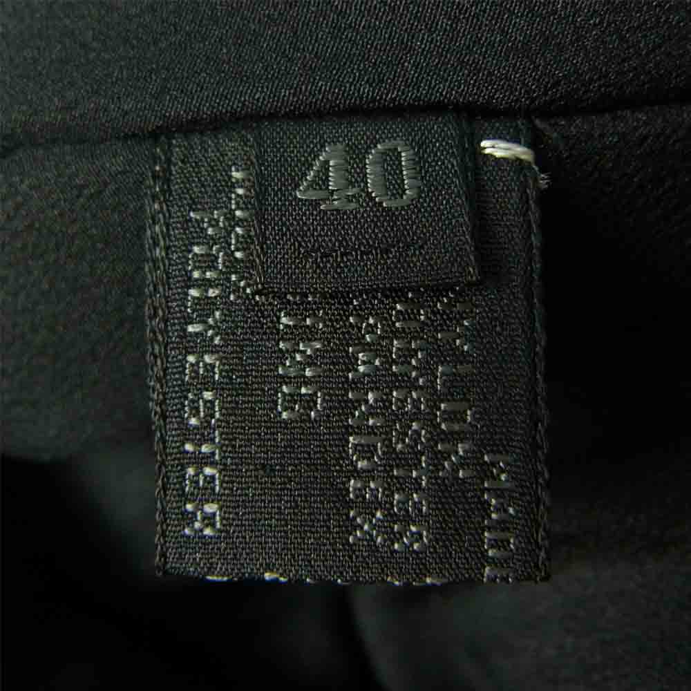 PRADA プラダ サイドプリーツ ロゴバックル ベルテッド コート ブラック系 40【中古】