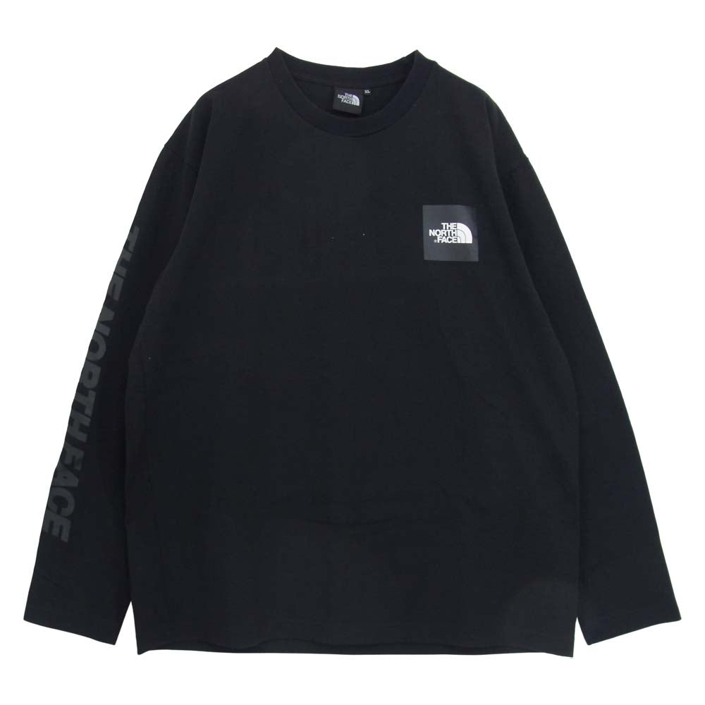 THE NORTH FACE ノースフェイス NT81931 スクエアロゴ ロングスリーブ Tシャツ ブラック系 XL【中古】