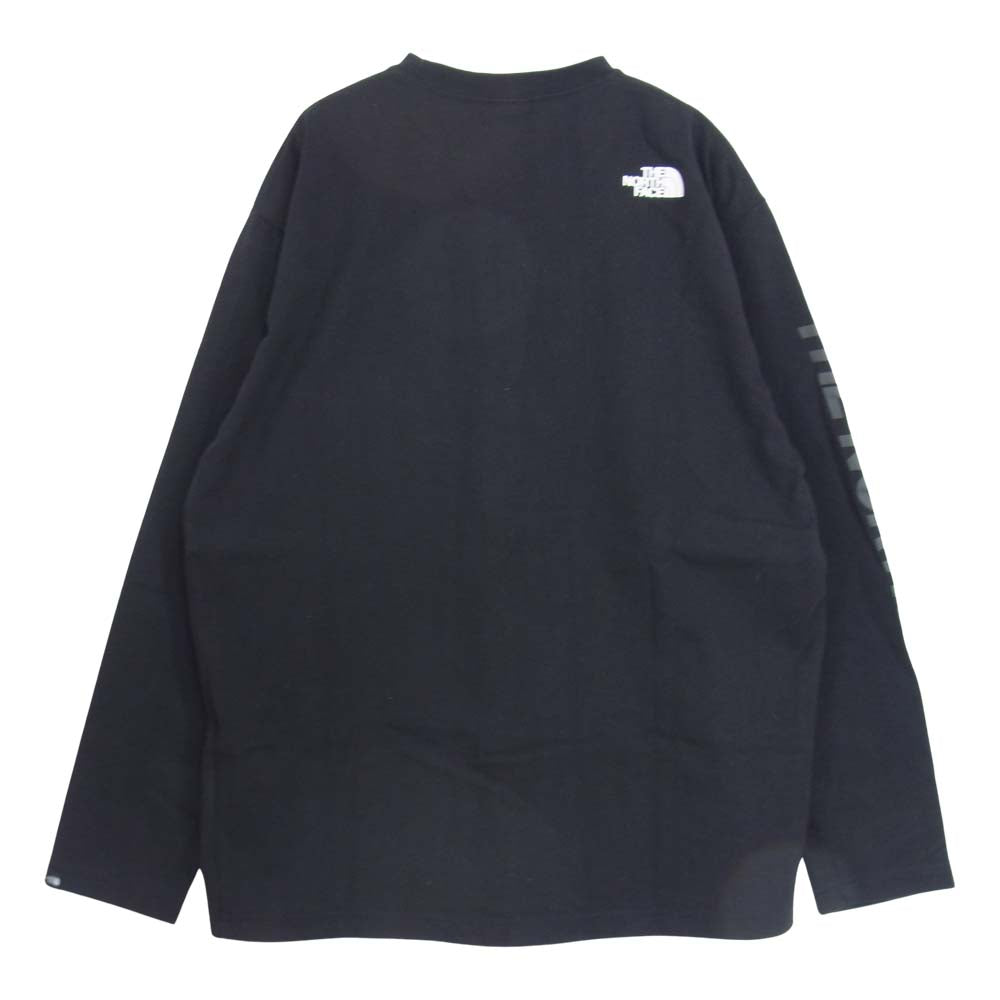 THE NORTH FACE ノースフェイス NT81931 スクエアロゴ ロングスリーブ Tシャツ ブラック系 XL【中古】