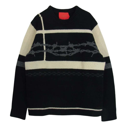 UNDERCOVER アンダーカバー UCP9901 15AW復刻 有刺鉄線 ワイヤー ニット ブラック系 3【美品】【中古】