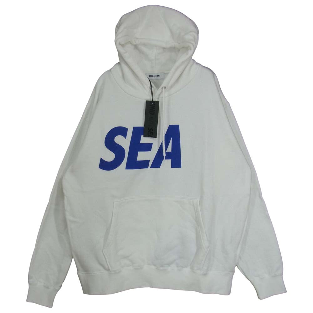 WIND AND SEA ウィンダンシー WDS-SEA-03 HOODIE Crimson プルオーバー パーカー ホワイト系 L【新古品】【未使用】【中古】