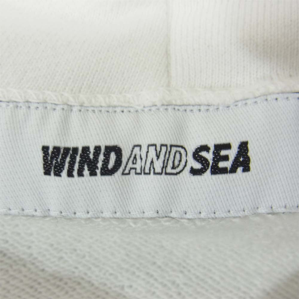 WIND AND SEA ウィンダンシー WDS-SEA-03 HOODIE Crimson プルオーバー パーカー ホワイト系 L【新古品】【未使用】【中古】