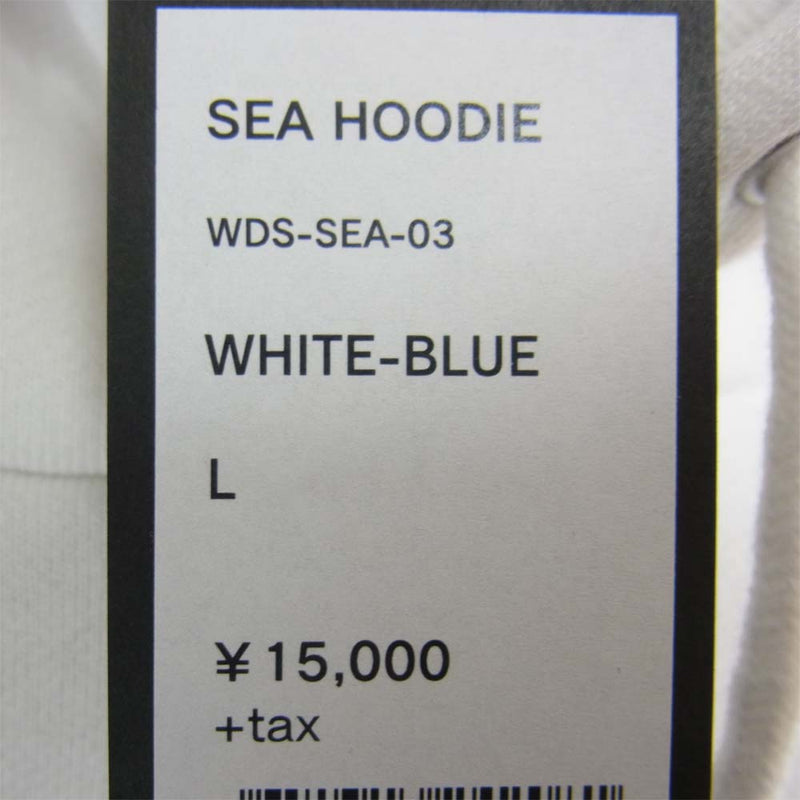 WIND AND SEA HOODIE / WHITE-BLUE