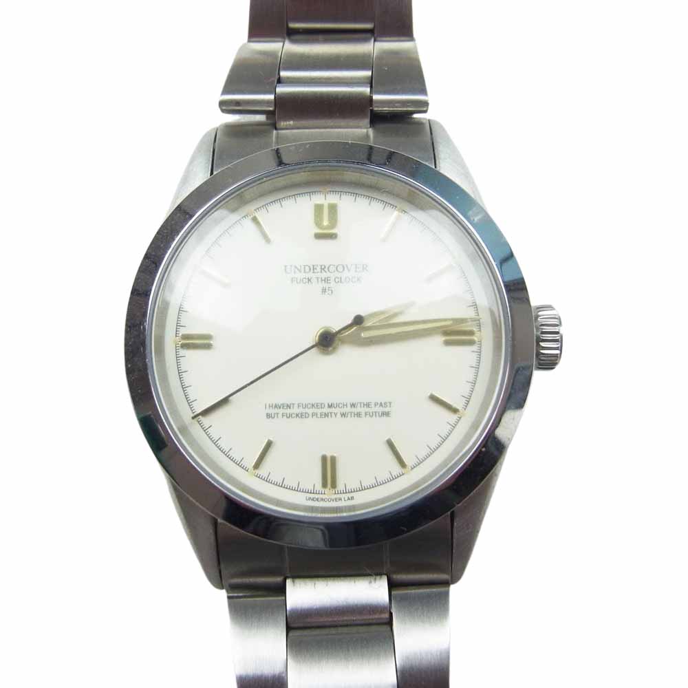 UNDERCOVER アンダーカバー Fuck The Clock ファック ザ クロック アナログ 腕時計 ウォッチ シルバー系【中古】