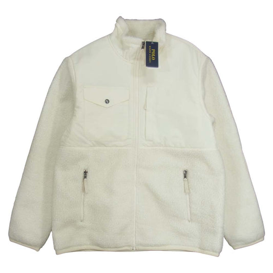 Ron Herman ロンハーマン POLO RALPH LAUREN ポロ ラルフローレン フリース ジャケット オフホワイト系 L【新古品】【未使用】【中古】