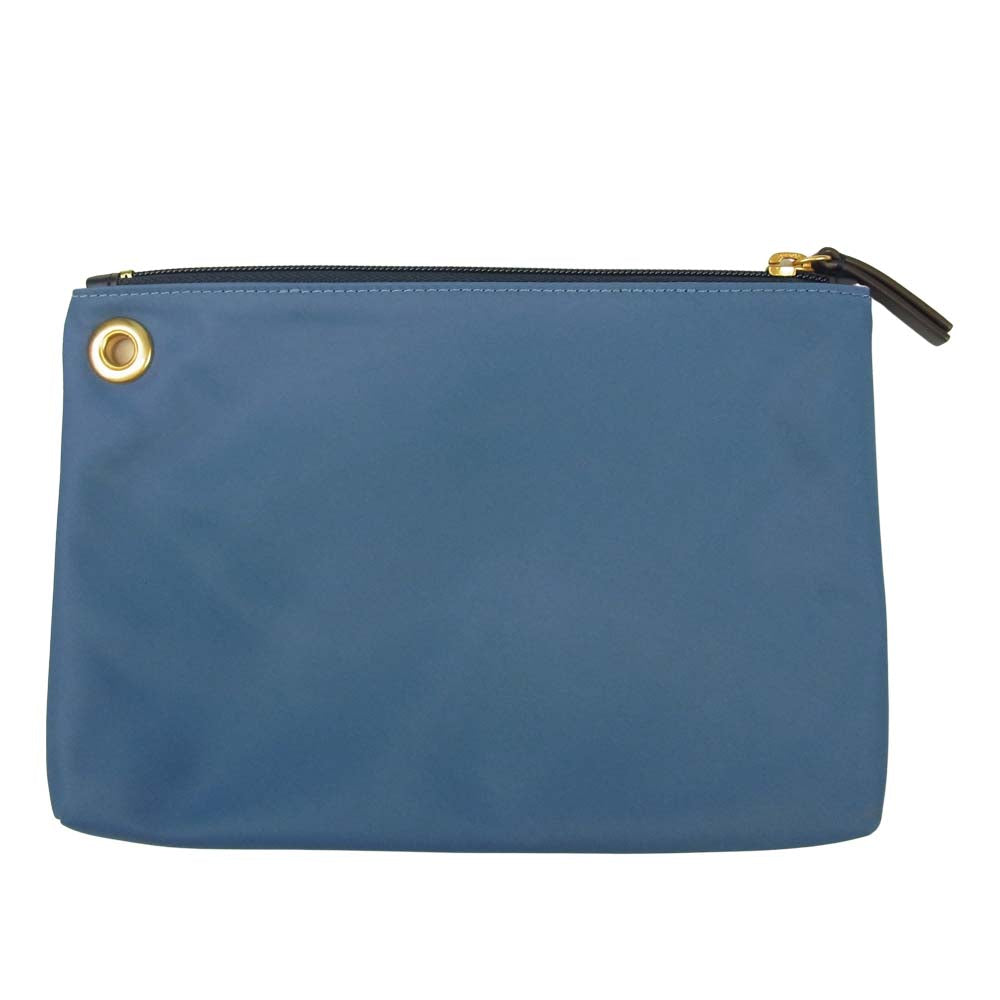 Tory Burch トリーバーチ ナイロン ポーチ ライトブルー ブルー系【美品】【中古】