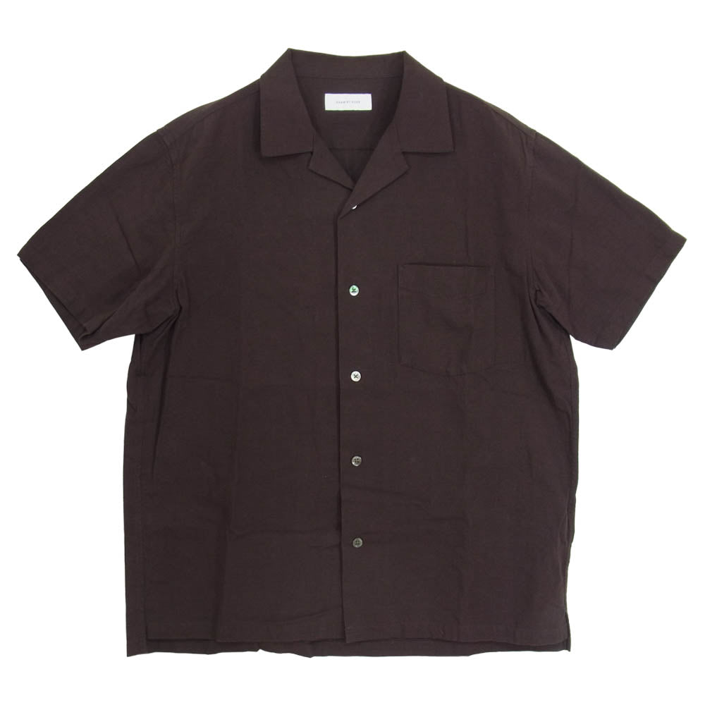 Adam et Rope' アダムエロペ オープンカラー 開襟 半袖 シャツ ブラウン系 L【美品】【中古】