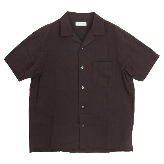 Adam et Rope' アダムエロペ オープンカラー 開襟 半袖 シャツ ブラウン系 L【美品】【中古】