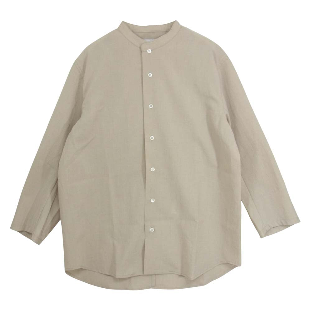 Adam et Rope' アダムエロペ スタンドカラー 長袖 シャツ ベージュ系 M【美品】【中古】
