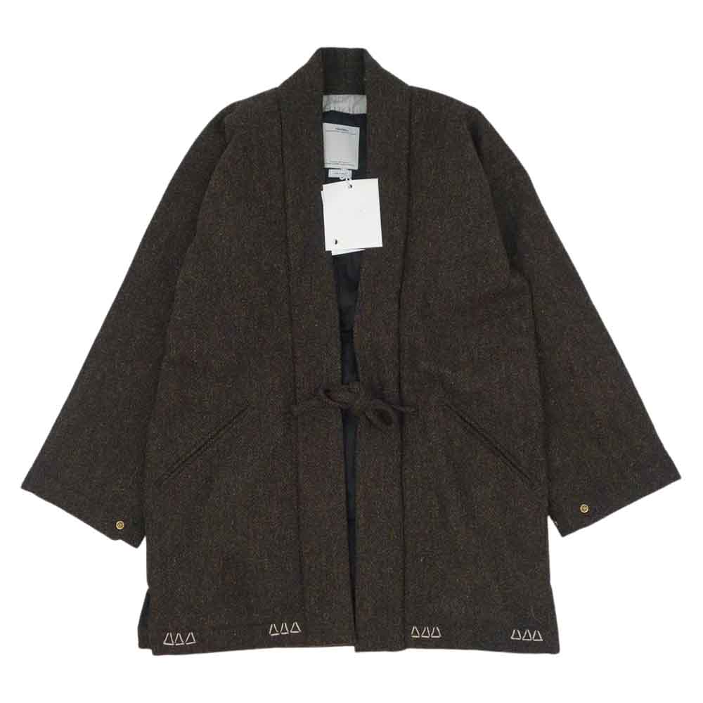 VISVIM ビズビム 16AW 0116205013024 DOTERA COAT HARRIS TWEED ハリスツイード ドテラ コート  ダークブラウン系 2【美品】【中古】