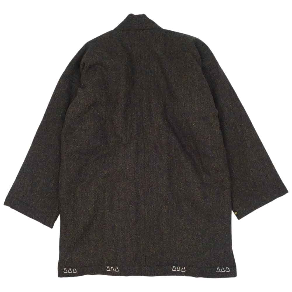 VISVIM ビズビム 16AW 0116205013024 DOTERA COAT HARRIS TWEED ハリスツイード ドテラ コート  ダークブラウン系 2【美品】【中古】