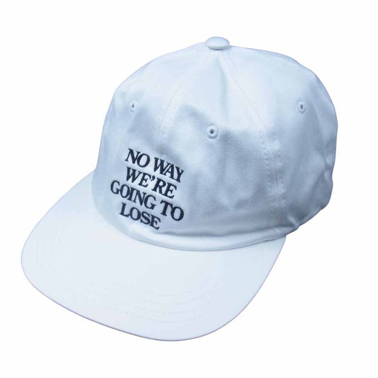 フォーティーパーセント アゲインストライツ NO WAY 6 PANEL CAP キャップ ホワイト系 F【新古品】【未使用】【中古】
