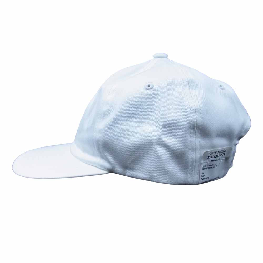 フォーティーパーセント アゲインストライツ NO WAY 6 PANEL CAP キャップ ホワイト系 F【新古品】【未使用】【中古】