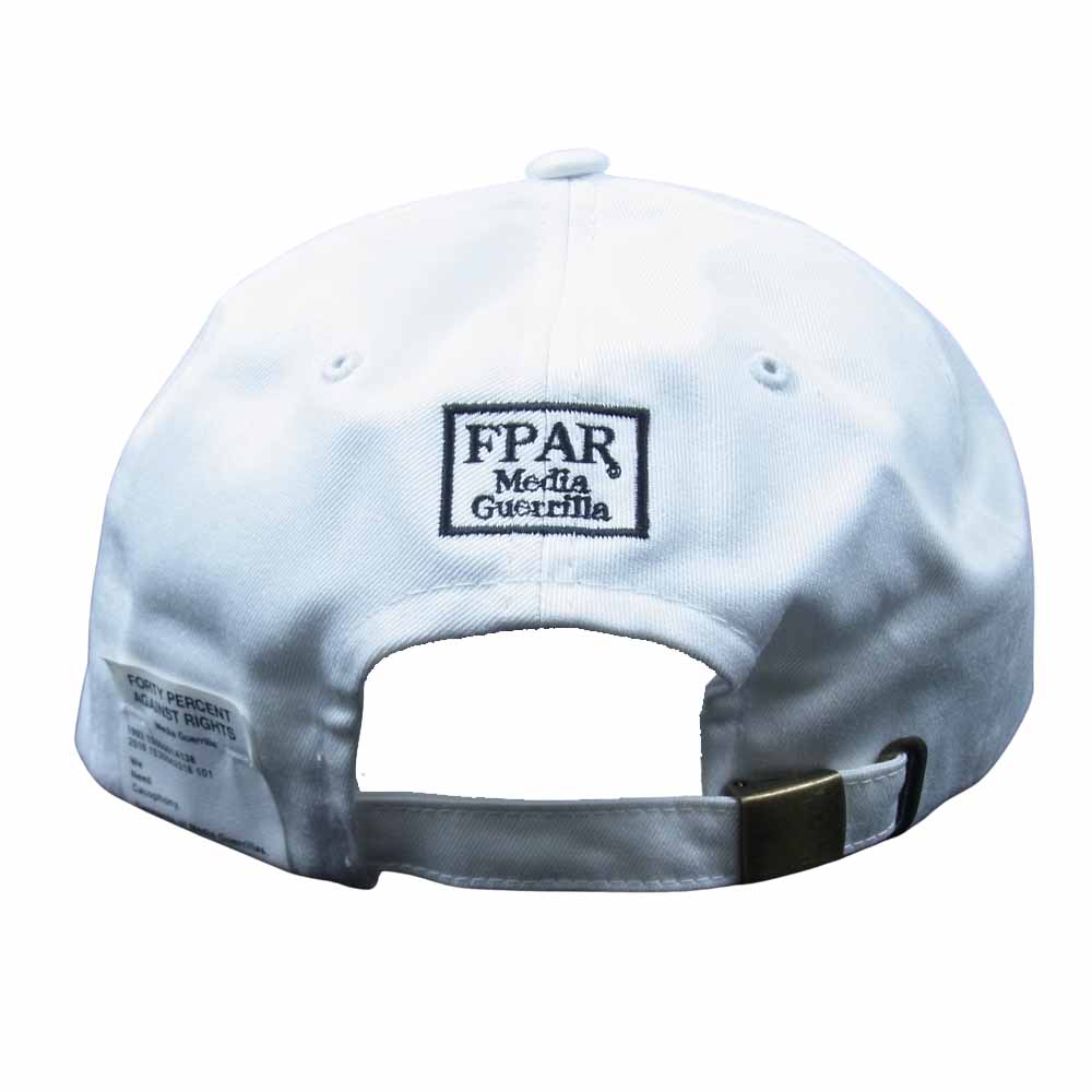 フォーティーパーセント アゲインストライツ NO WAY 6 PANEL CAP キャップ ホワイト系 F【新古品】【未使用】【中古】