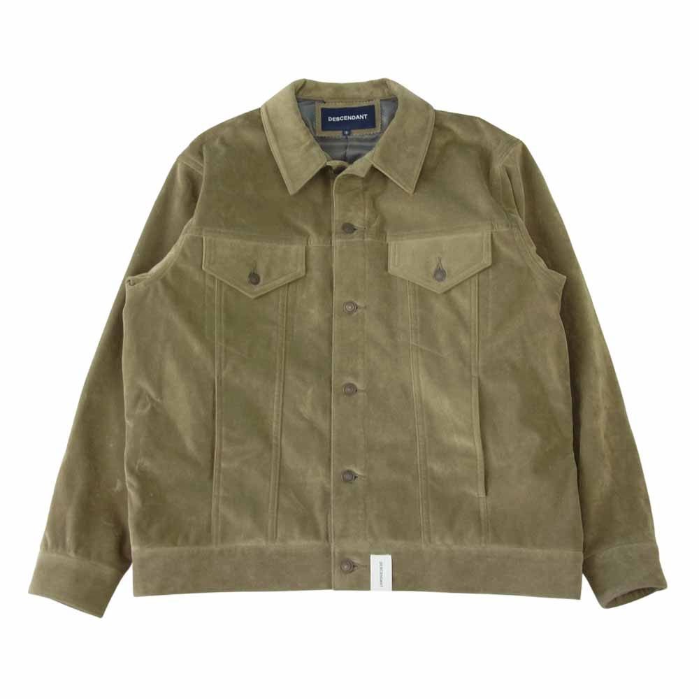 DESCENDANT ディセンダント 212BRDS-JKM04 PIGPEN TRACKER JACKET フェイクスエード トラッカー ジャケット カーキ系 3【中古】