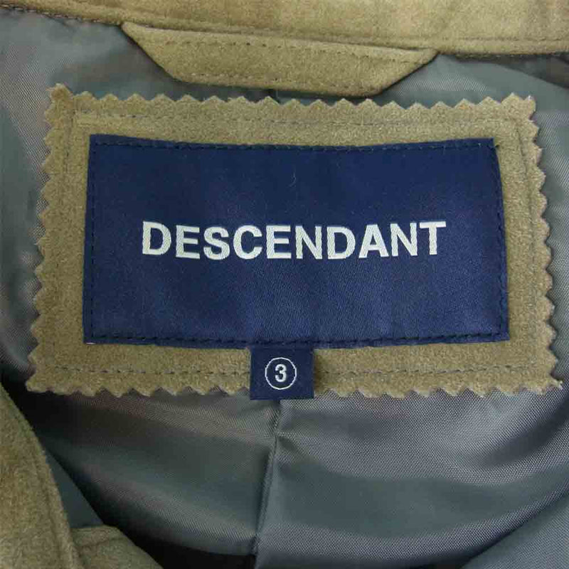 DESCENDANT ディセンダント 212BRDS-JKM04 PIGPEN TRACKER JACKET フェイクスエード トラッカー ジャケット カーキ系 3【中古】