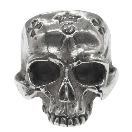 GABOR ガボール ラージスカルリング ウィズアウト ジョー スタンプ カスタム シルバー系 21号【中古】