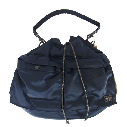 PORTER ポーター PX TANKER 2WAY TOOL BAG L 巾着式 ツール バッグ ネイビー系【新古品】【未使用】【中古】
