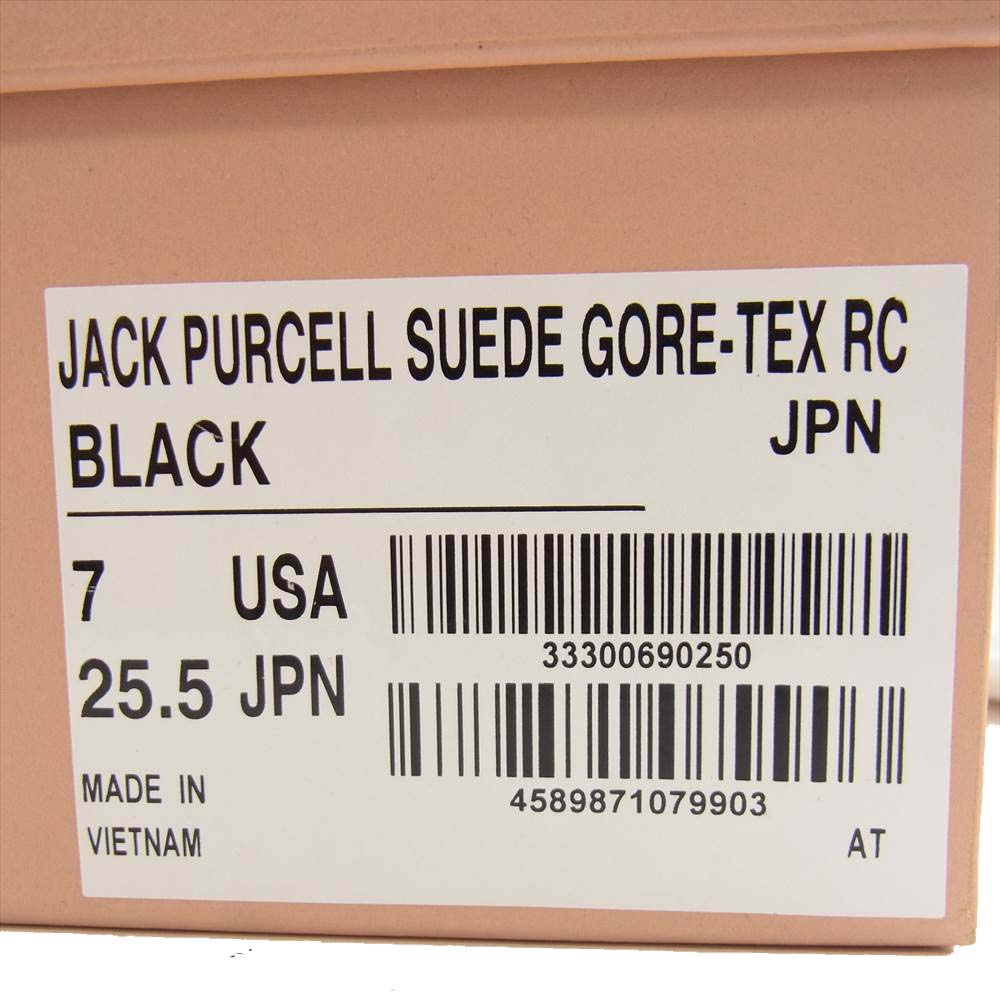 CONVERSE コンバース ADDICT アディクト × Richardson リチャードソン JACK PURCELL SUEDE GORE-TEX RC ゴアテックス スエード ジャックパーセル ブラック系 25.5cm【新古品】【未使用】【中古】