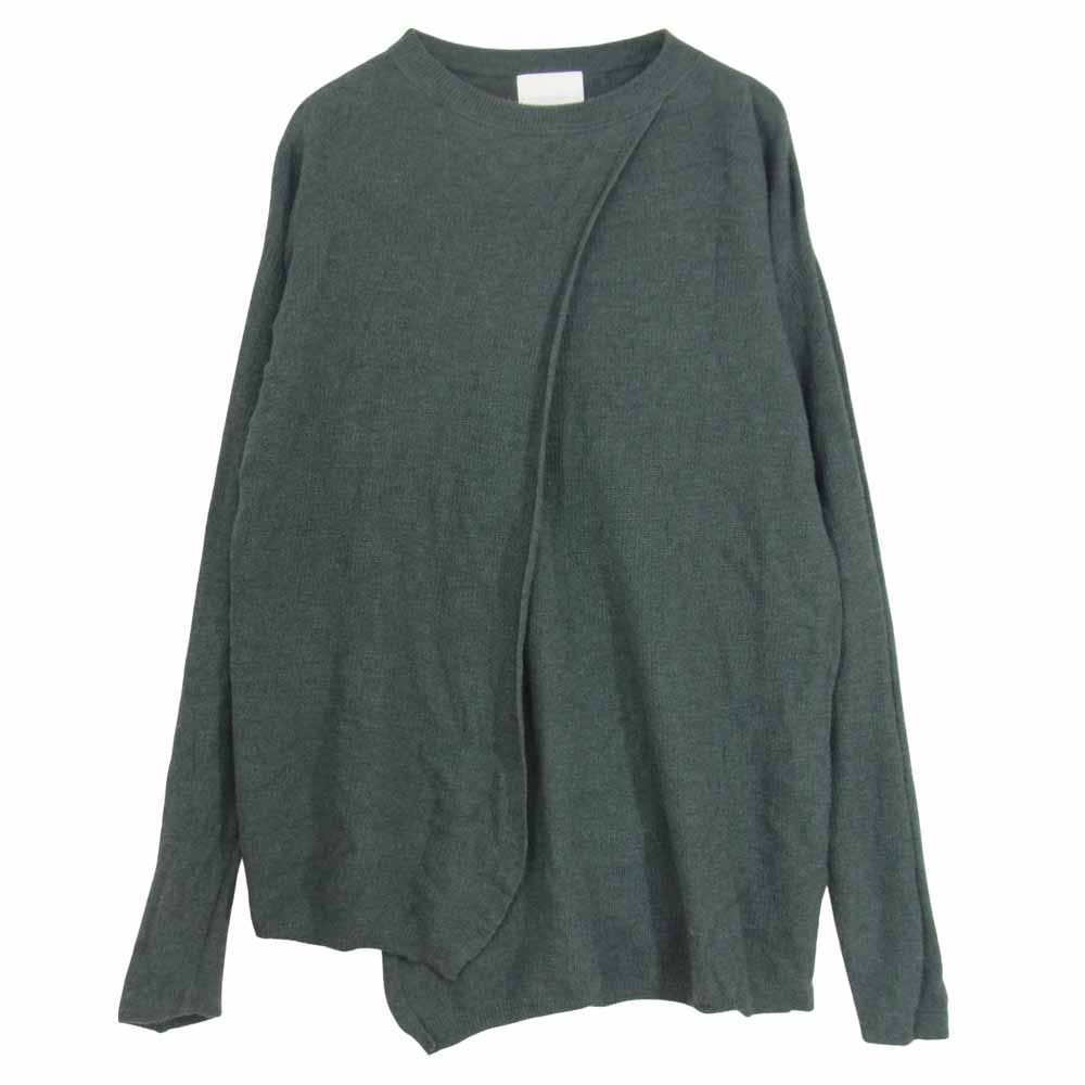 UNITED ARROWS ユナイテッドアローズ SONS 5513-199-0145 GUERNSEY KNIT ウール シルク カシミヤ混 ニット グレー系 L【中古】
