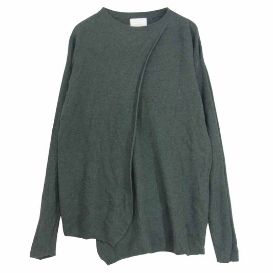 UNITED ARROWS ユナイテッドアローズ SONS 5513-199-0145 GUERNSEY KNIT ウール シルク カシミヤ混 ニット グレー系 L【中古】