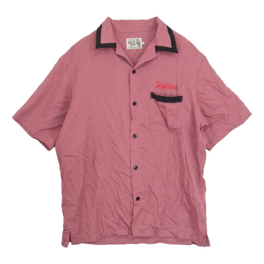 HYSTERIC GLAMOUR ヒステリックグラマー 02201AH05 ENDLESS NIGHT 刺繍 ボーリング シャツ ピンク系 M【中古】