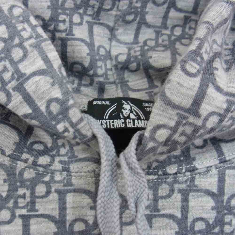 HYSTERIC GLAMOUR ヒステリックグラマー 02203CF02 DOPE 総柄 プルオーバー パーカー グレー系 M【中古】
