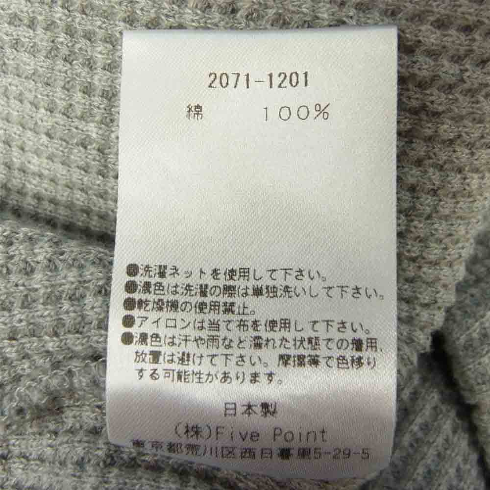モヒート 2071-1201 サーマル ワッフル ヘンリーネック 長袖 カットソー グレー系 S【新古品】【未使用】【中古】