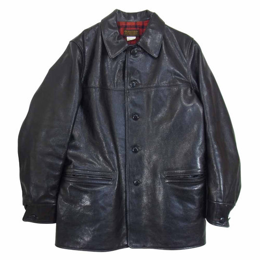 The REAL McCOY'S ザリアルマッコイズ 旧マッコイ JOE McCOY LEATHER CAR COAT レザー カー コート ブラック系 38【中古】