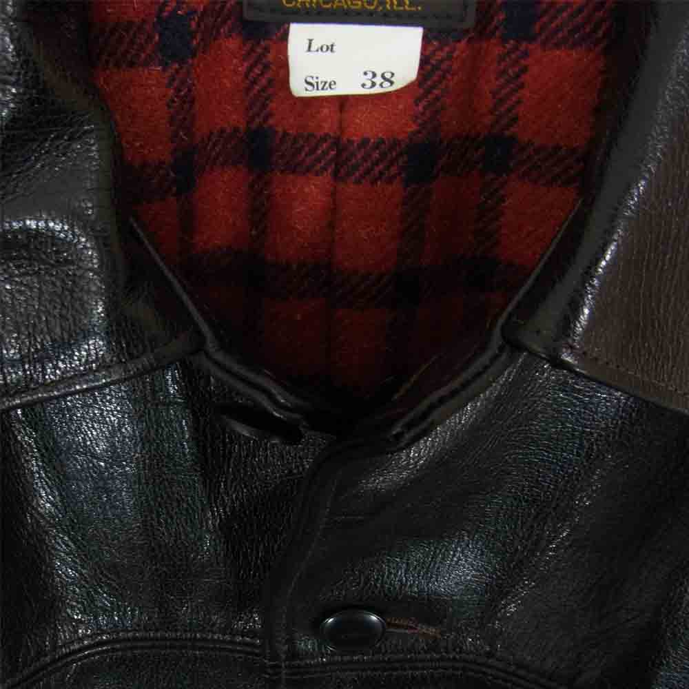 The REAL McCOY'S ザリアルマッコイズ 旧マッコイ JOE McCOY LEATHER CAR COAT レザー カー コート ブラック系 38【中古】