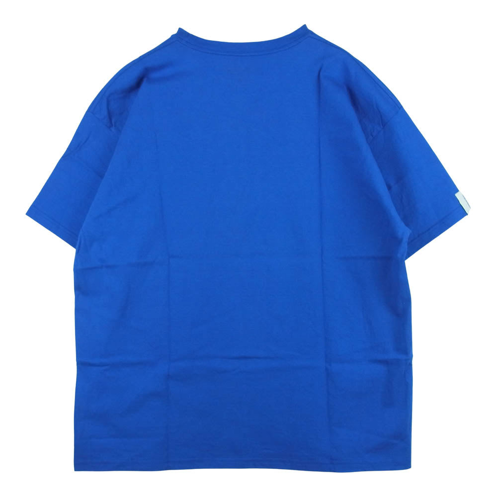 DESCENDANT ディセンダント CACHALOT 刺繍 半袖 Tシャツ コットン 日本製 ブルー系 2【中古】