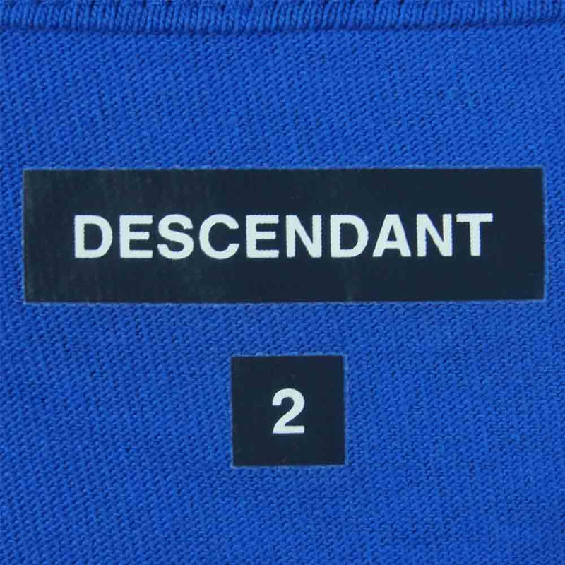 DESCENDANT ディセンダント CACHALOT 刺繍 半袖 Tシャツ コットン 日本製 ブルー系 2【中古】