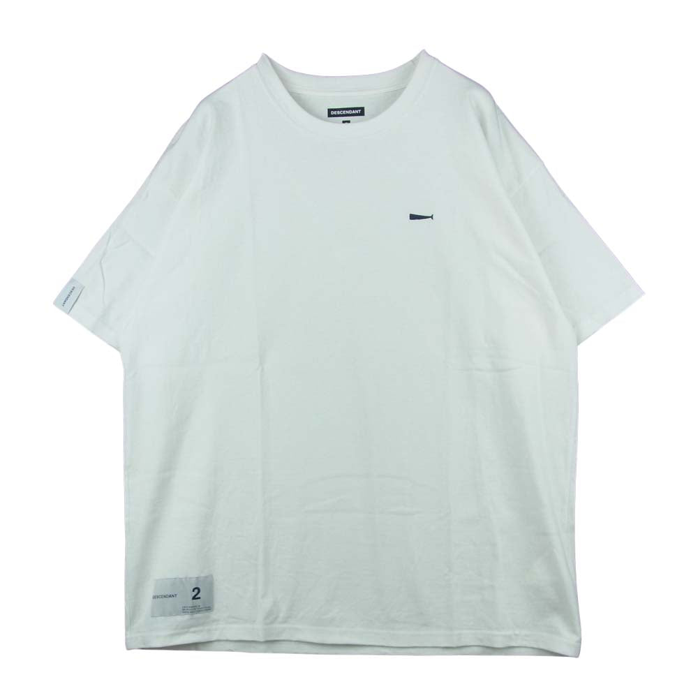 DESCENDANT ディセンダント CACHALOT 刺繍 半袖 Tシャツ コットン 日本製 ホワイト系 2【中古】