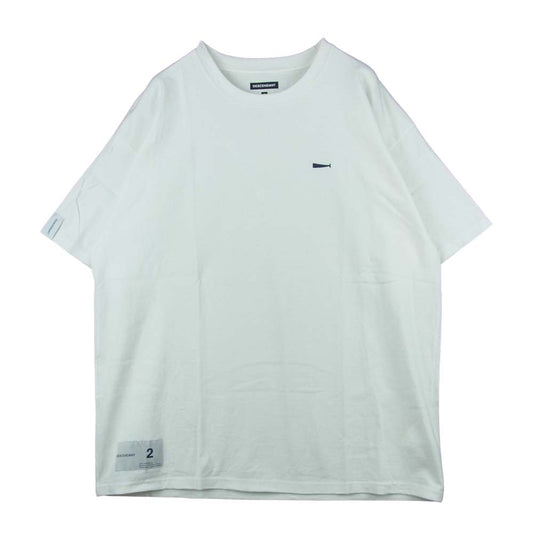 DESCENDANT ディセンダント CACHALOT 刺繍 半袖 Tシャツ コットン 日本製 ホワイト系 2【中古】