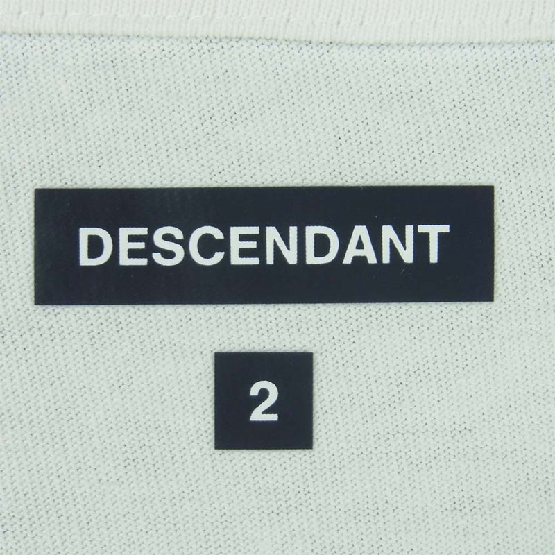 DESCENDANT ディセンダント CACHALOT 刺繍 半袖 Tシャツ コットン 日本製 ホワイト系 2【中古】