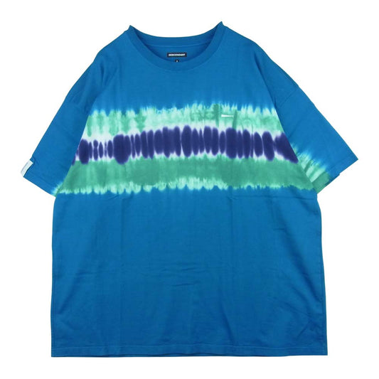 DESCENDANT ディセンダント CACHALOT 刺繍 半袖 Tシャツ タイダイ コットン 日本製 ブルー系 3【中古】