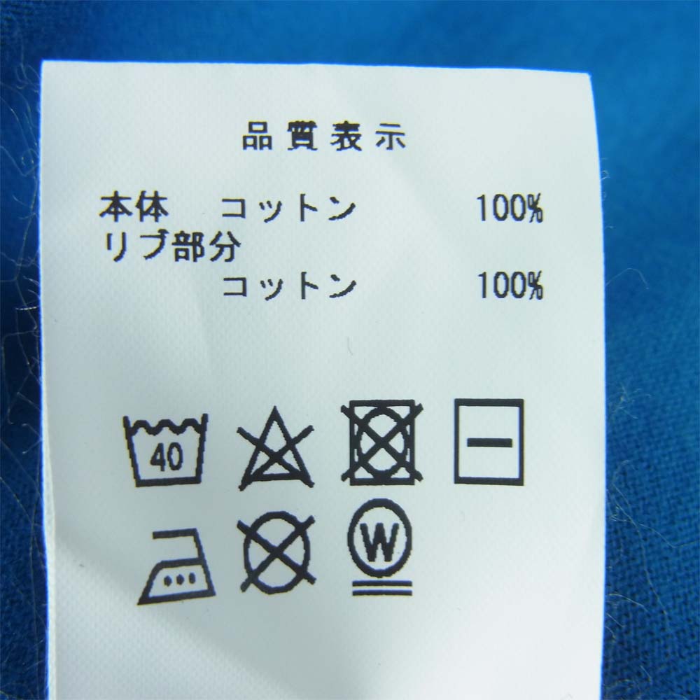 DESCENDANT ディセンダント CACHALOT 刺繍 半袖 Tシャツ タイダイ コットン 日本製 ブルー系 3【中古】