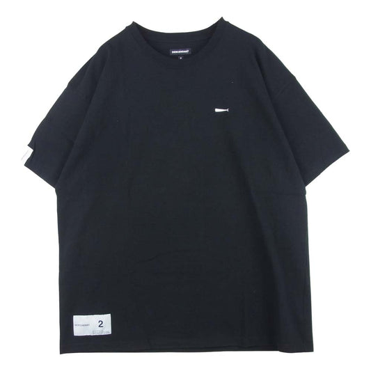 DESCENDANT ディセンダント CACHALOT 刺繍 半袖 Tシャツ コットン 日本製 ブラック系 2【中古】