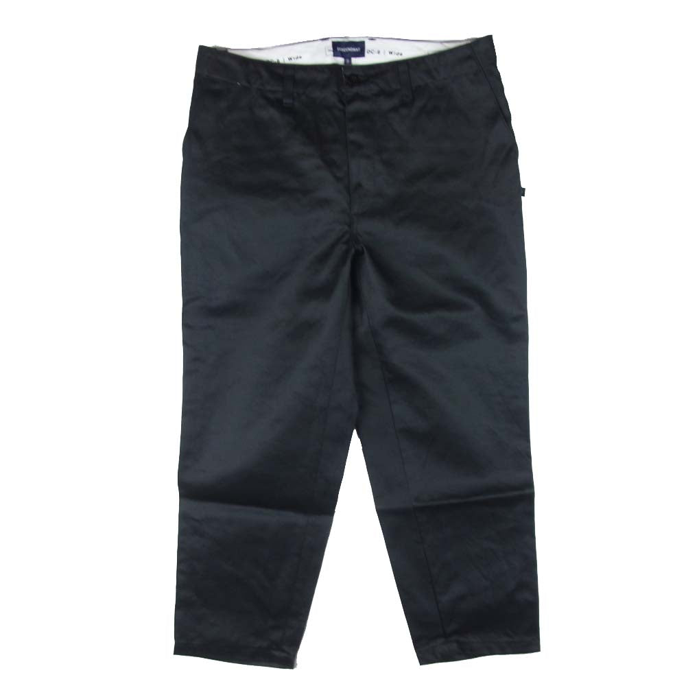 DESCENDANT ディセンダント DC-6 Wide ワイド ワーク チノ パンツ コットン 日本製 ブラック系 3【中古】