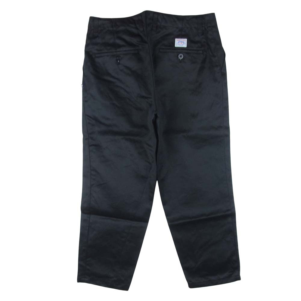 DESCENDANT ディセンダント DC-6 Wide ワイド ワーク チノ パンツ コットン 日本製 ブラック系 3【中古】