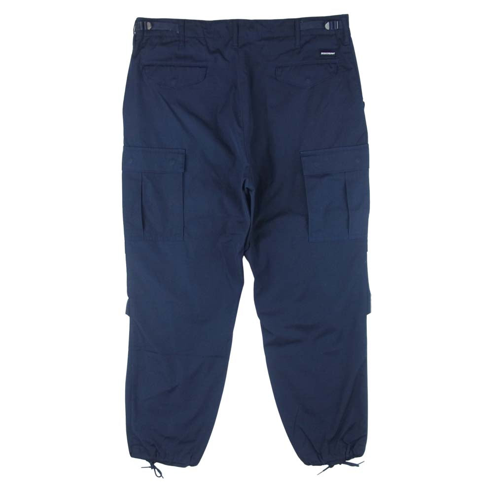 DESCENDANT ディセンダント D-65M TC TROUSERS カーゴ パンツ ポリエステル コットン 日本製 ネイビー系 3【中古】
