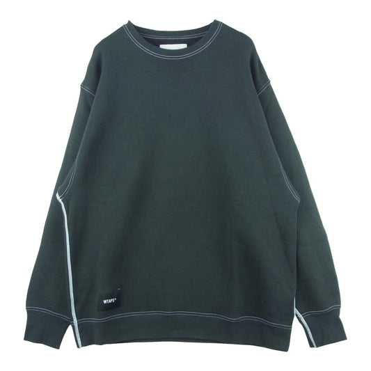 WTAPS ダブルタップス 21AW 212ATDT-CSM24 BLANK 02 / CREW NECK ブランク スウェット トレーナー クルーネック ダークグレー系 02【美品】【中古】