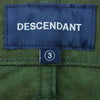 DESCENDANT ディセンダント 1995 Wide ワッシャー加工 ワイド トラウザー パンツ コットン グリーン系 3【中古】
