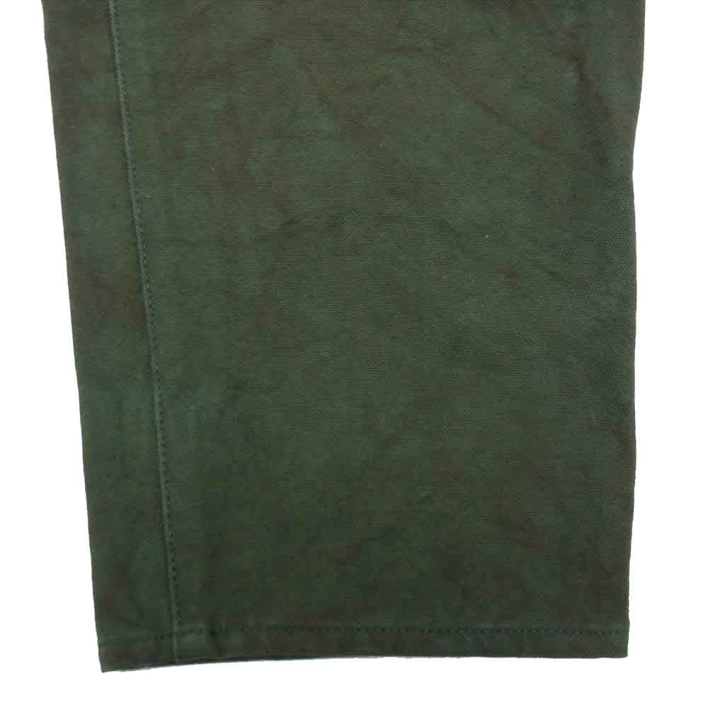 DESCENDANT ディセンダント 1995 Wide ワッシャー加工 ワイド トラウザー パンツ コットン グリーン系 3【中古】